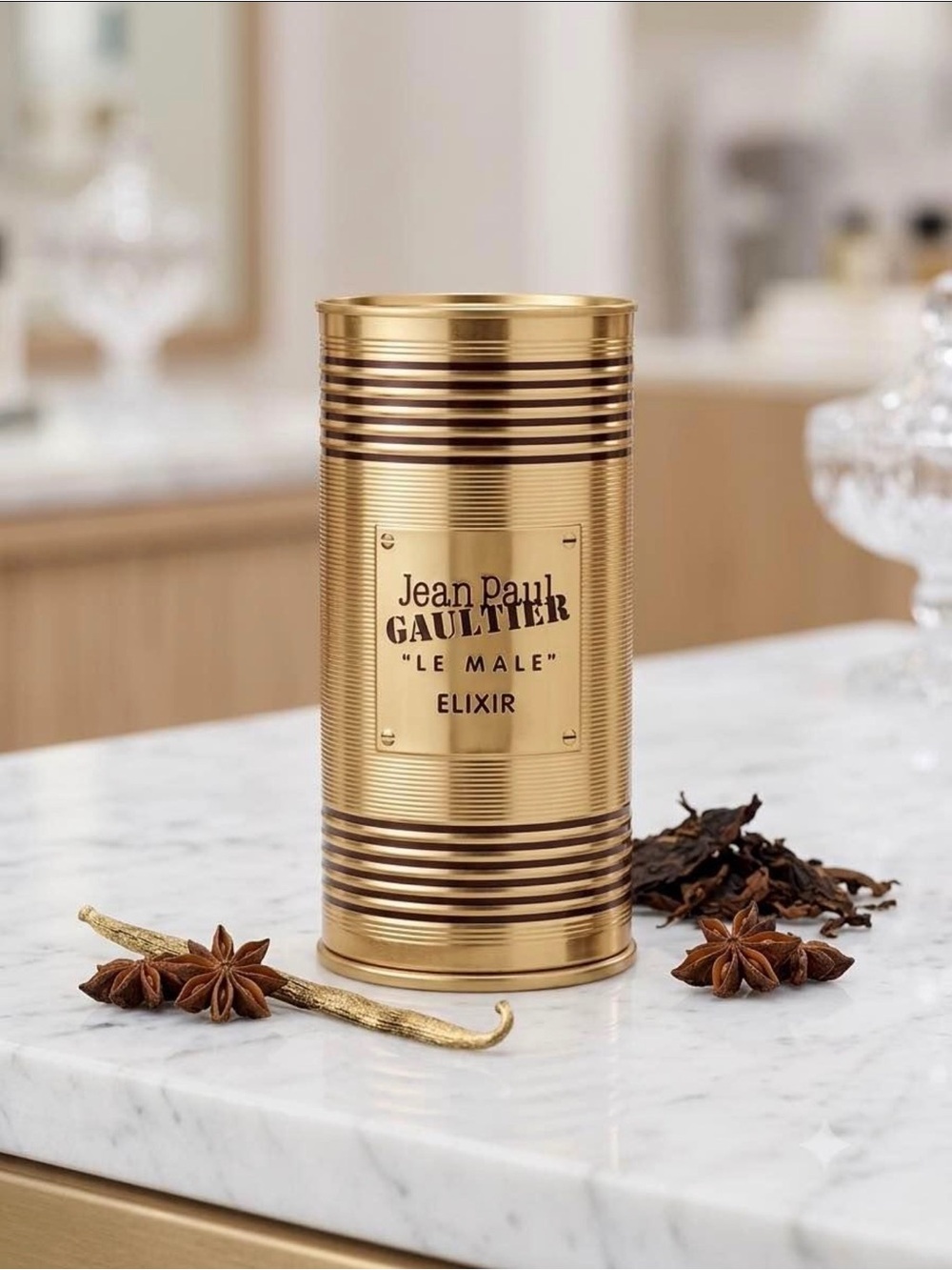 Jean Paul Gaultier Gold Cylindrical Tin Canister